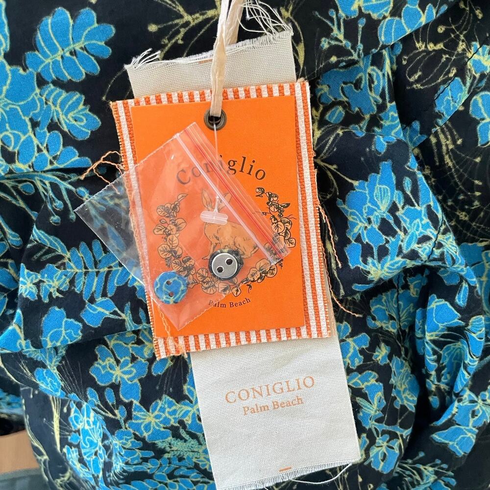 Coniglio Palm Beach Gulf Coast Poinciana Button Down 8 Vacation Resortwear Boho - Picture 13 of 13
